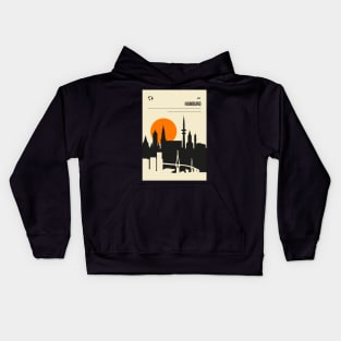 Hamburg Vintage Book Cover Travel Poster Kids Hoodie